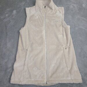 The North‎ Face Cream Neutral Fluffy Furry Fleece Vest Size M